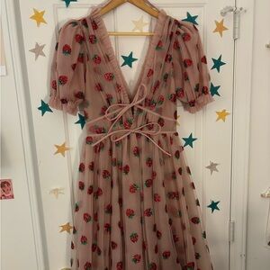 Lirika Matoshi Pink Strawberry Dress